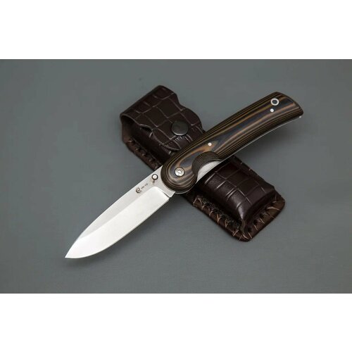 фото Складной нож из стали vg-10«амур», рукоять пластик g-10 (коричневый цвет) кузница сёмина юрия михайловича