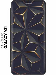Чехол-книжка Графитовый узор на Samsung Galaxy A31 / Самсунг А31 черный