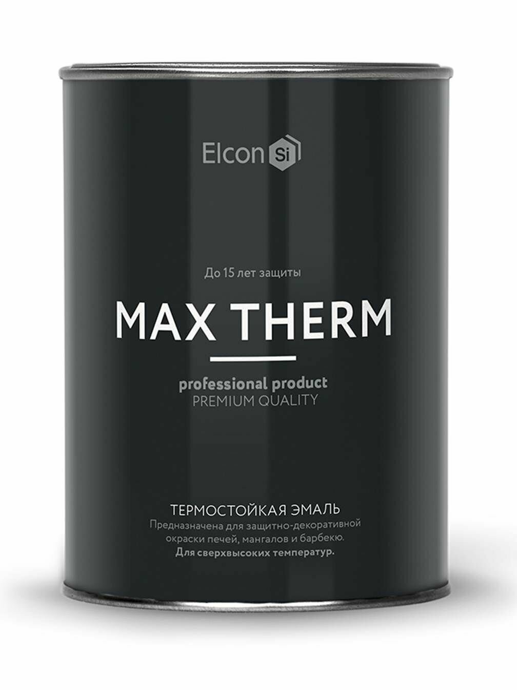 Эмаль термостойкая "Elcon" черная 1000 градусов 0,4кг - фотография № 2