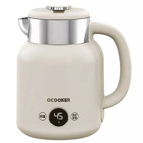 фото Электрический чайник с датчиком температуры qcooker kettle 1.5l 1500w, белый (cr-sh1501)