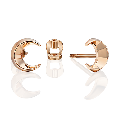 Серьги PLATINA, красное золото, 585 проба