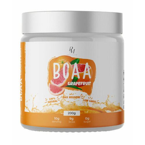 фото Bcaa (бцаа) pm-organic nutrition, bcaa powder, 200 грамм, грейпфрут pm organic nutrition