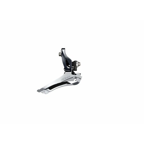 фото Переключатель передний shimano sora, r3000, 2x9 скоростей, нижняя тяга, 52t, крепление к раме brazed-on, угол наклона 61-66°, черно-серебристый oem