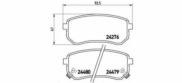 Тормозные колодки Brembo P30033