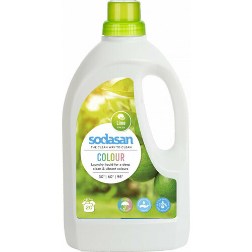 Жидкое средство для стирки Sodasan COLOR Lime для цветных тканей 1,5 л