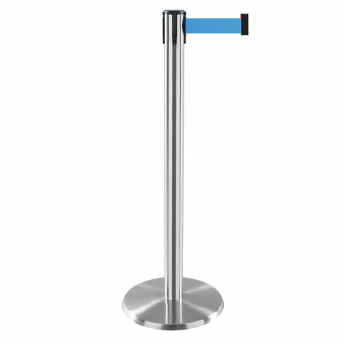 ArtBarrier® Столбик с вытяжной лентой ArtBarrier Ultra (2,3 метра голубая лента)