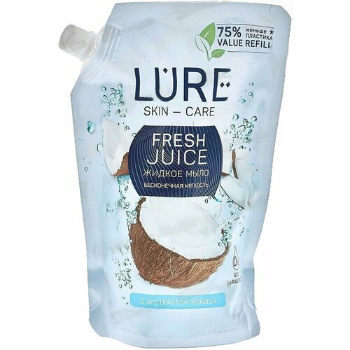 Мыло жидкое 380мл. дой-пак, с ароматом Кокоса LURE 7970 (Коттон Клаб) арт.15229(АН3!)