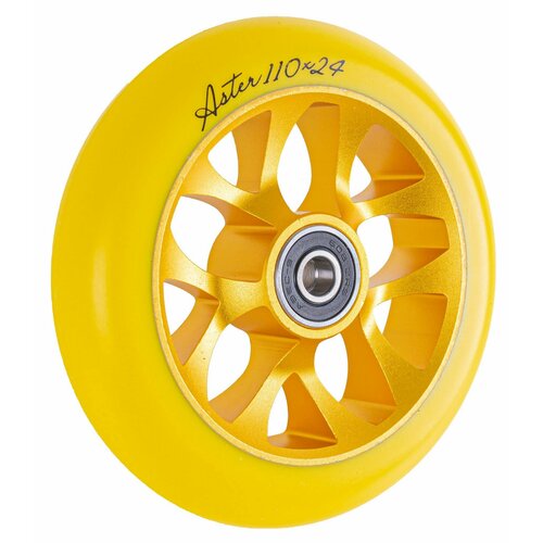 фото Колесо для самоката x-treme 110*24мм, aster, yellow techteam