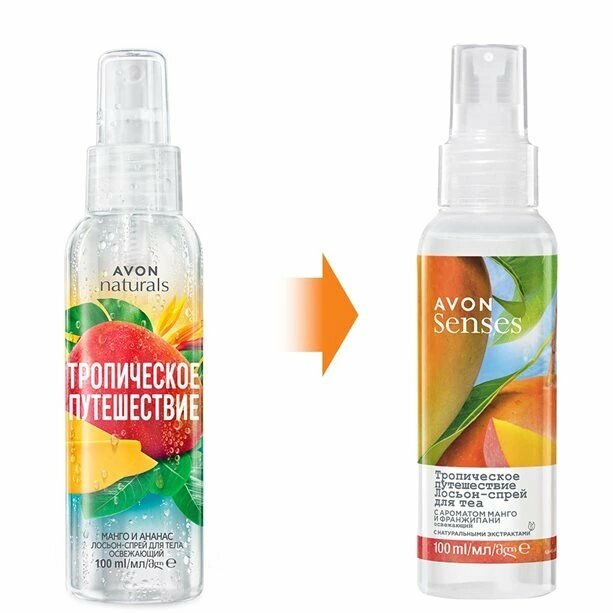 AVON Освежающий лосьон-спрей для тела "Тропическое путешествие", 100 мл