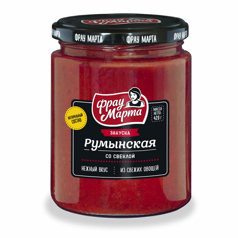 Фрау Марта Закуска Румынская со свеклой, 420 г, 2 шт — фото 1