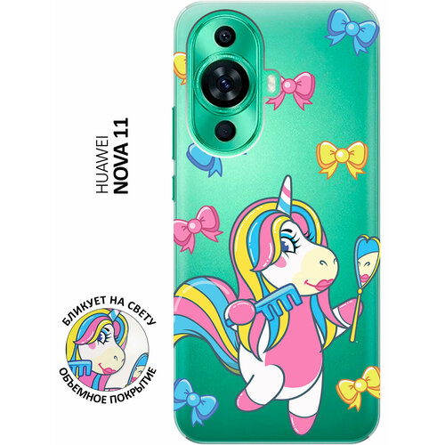 Силиконовый чехол с принтом Lady Unicorn для Huawei nova 11 / Хуавей нова 11 силиконовый чехол с принтом lady unicorn для huawei nova 8 хуавей нова 8