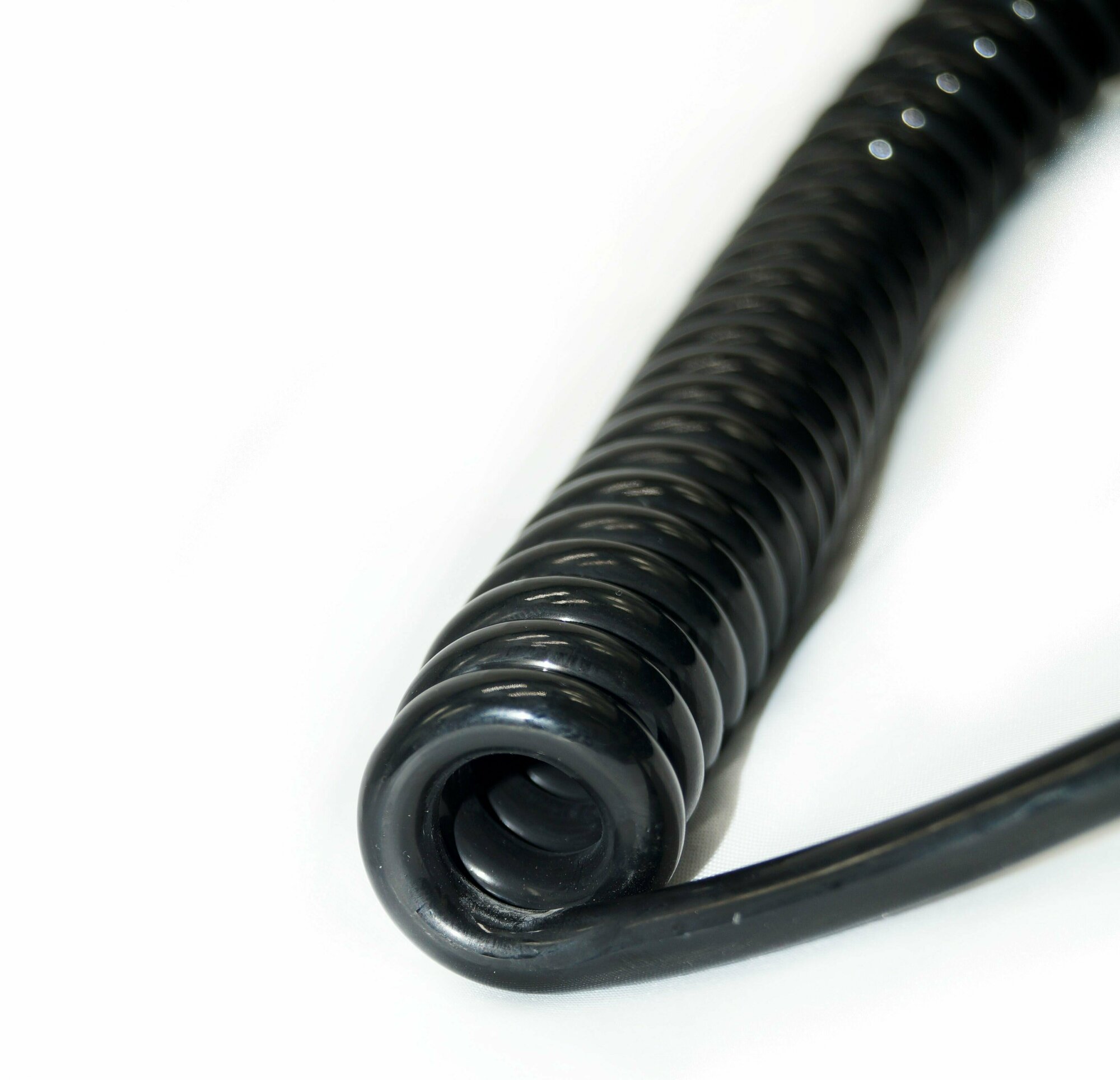 Спиральный кабель полиуретановый 3х0.75/1000-3500мм черный - фотография № 3