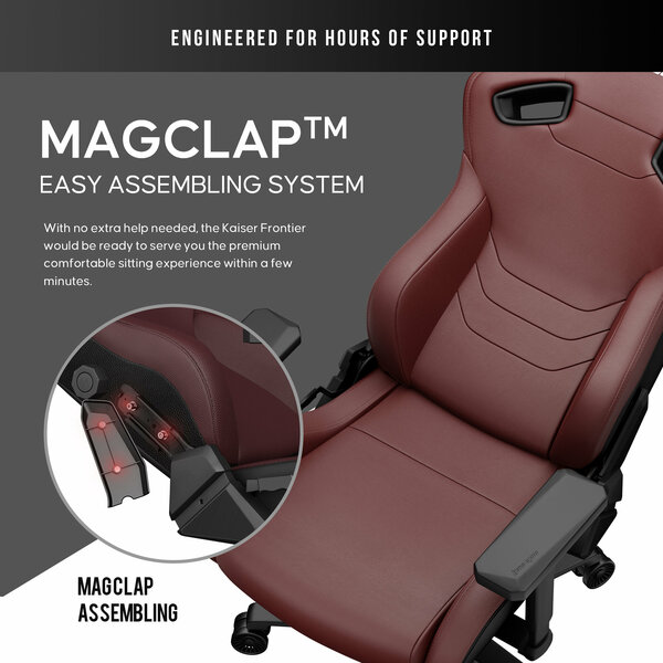 Игровое кресло Anda Seat Kaiser Frontier, бордовый, XL, 150 кг