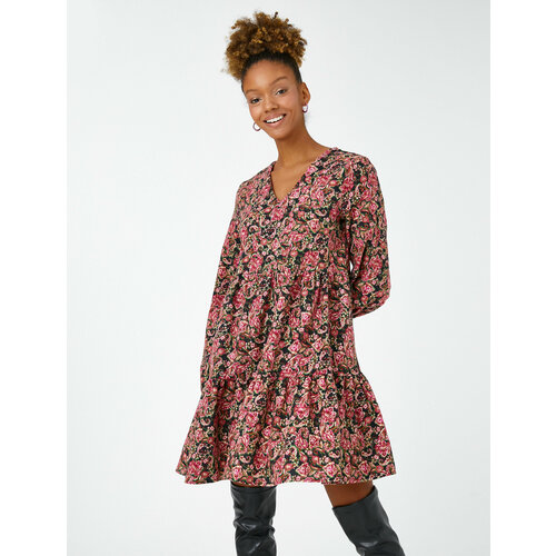 фото Платье koton, размер 46, бордовый