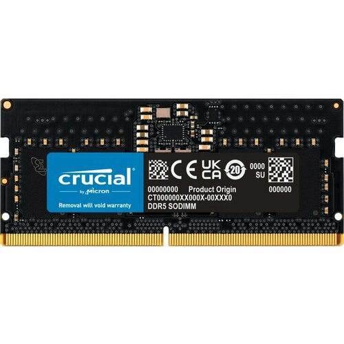 Оперативная память ОЗУ для ноутбуков и мини-ПК CRUCIAL SODIMM DDR5 32GB 5600МГц CT32G56C46S5 1300000₽