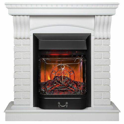 Электрокамин RealFlame JAZZ STD/EUG WT-P511 с очагом Majestic Lux Black (пульт)