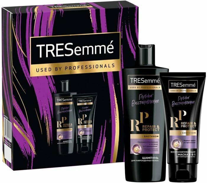 Набор подарочный женский Tresemme Repair&Protect глубокое восстановление маска для волос, 200 мл + шампунь восстановление, 230 мл