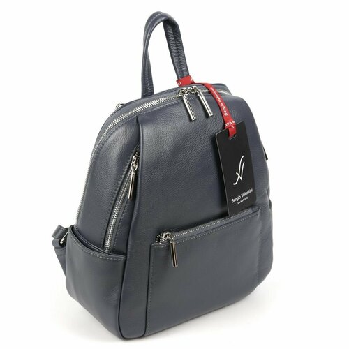 фото Рюкзак sergio valentini, фактура гладкая, серый