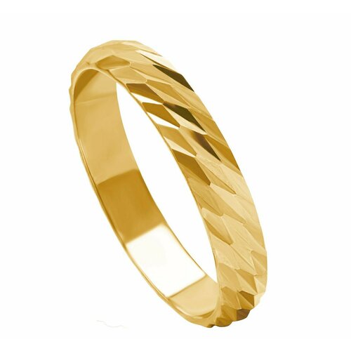 Кольцо обручальное Citrine, красное золото, 585 проба, размер 15.5, красный