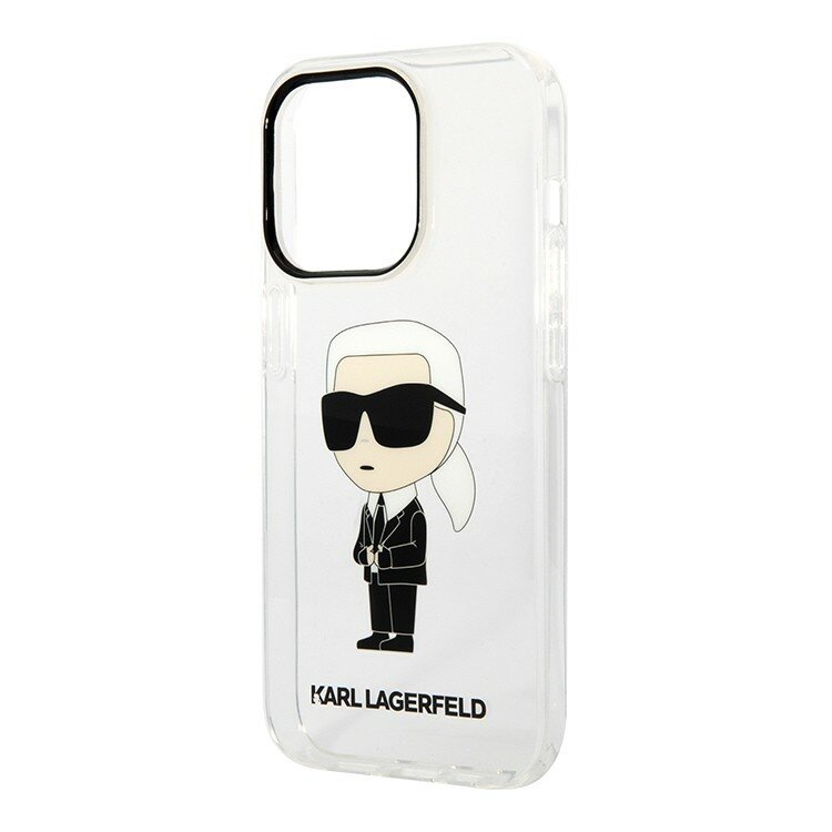 Karl Lagerfeld для iPhone 15 Pro Max чехол пластиковый NFT Karl Ikonik, прозрачный