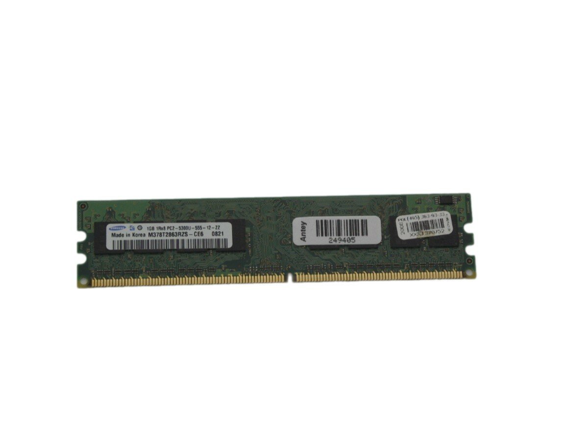 Модуль памяти DIMM DDR2 1Gb PC-5300 Samsung M378T2863RZS-CE6
