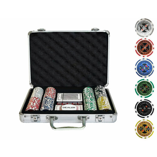 Набор для покера Чиплидер набор спортивных штанг unix fit с гантелями в кейсе dbkitu50 50 кг 50 кг 20 шт черный