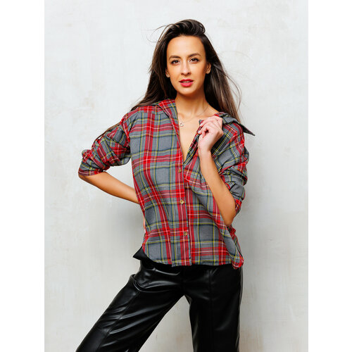 фото Рубашка raposa, размер 42, серый