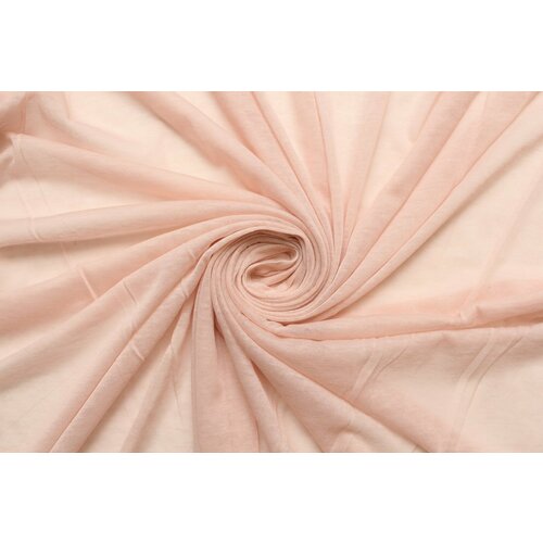 Ткань Трикотаж-вуаль стрейч цвета чайной розы, ш130см, 0,5 м ткань трикотаж вуаль серый меланж стрейч ш130см 0 5 м