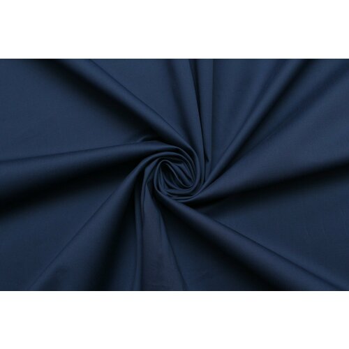 Ткань Костюмный хлопок-стрейч тёмно-синий, 340 г/пм, ш150см, 0,5 м ткань хлопок тонкий тёмно синий 260 г пм ш150см 0 5 м