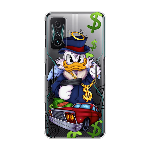 Силиконовый чехол на Xiaomi Redmi K50 GE/Poco F4 GT / Сяоми Редми K50 GE/Поко F4 GT Scrooge McDuck with a Gold Chain, прозрачный силиконовый чехол на xiaomi redmi k50 сяоми редми k50 нежные анемоны прозрачный