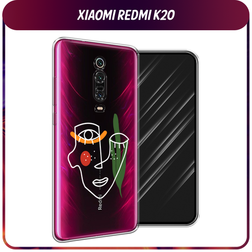 Силиконовый чехол на Xiaomi Redmi K20/K20 Pro/Xiaomi Mi 9T/9T Pro / Сяоми Редми К20 Минималистичный принт белый, прозрачный силиконовый чехол на xiaomi redmi k20 k20 pro xiaomi mi 9t 9t pro сяоми редми к20 радужный кружевной узор прозрачный
