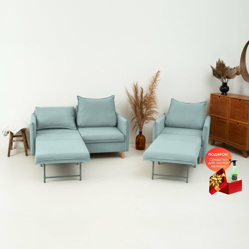 Комплект мебели диван и кресло BRENDOSS 340 цвет мятный