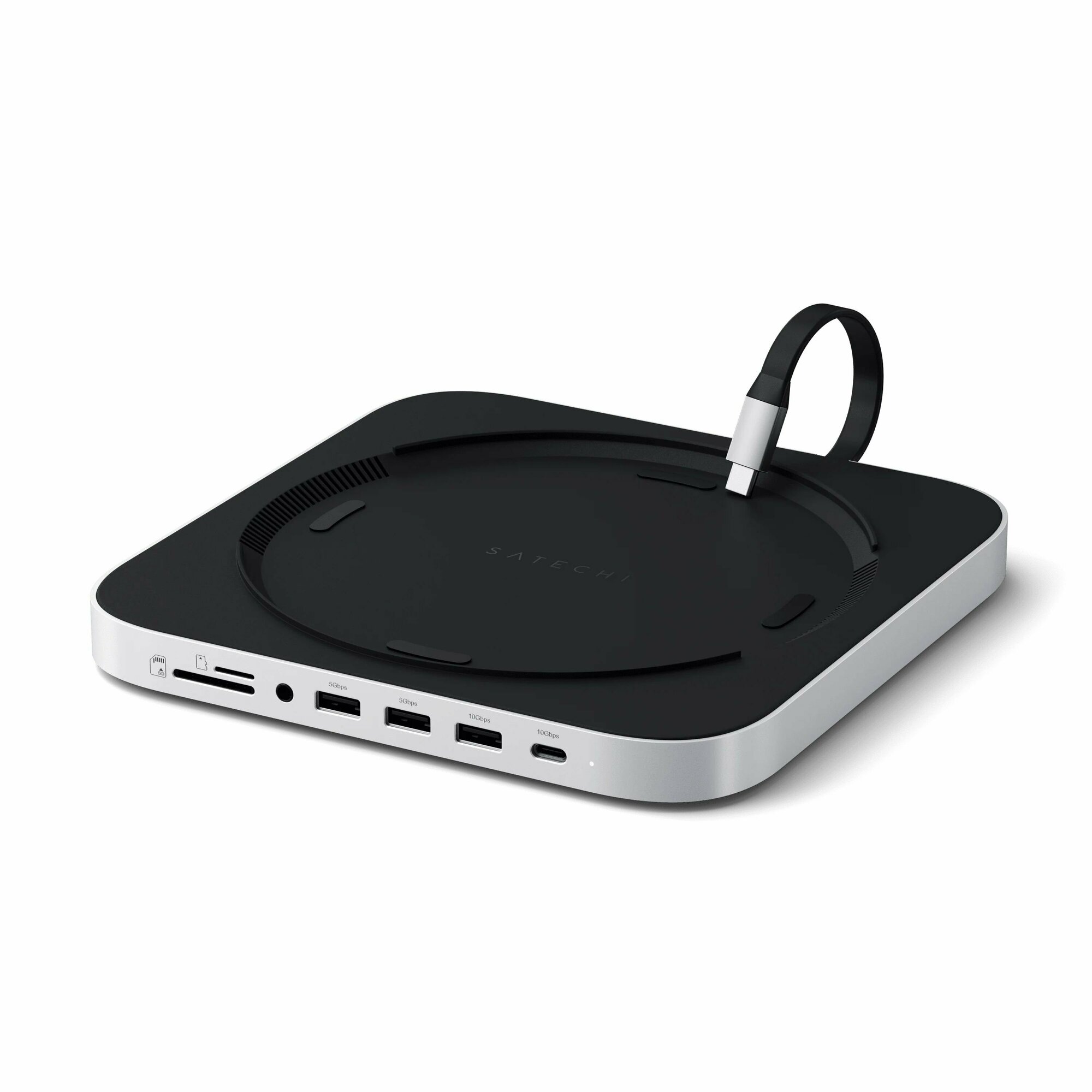 Док USB-станция с подставкой Satechi Stand & Hub for Mac Mini/Studio with NVME & SSD Enclosure. Цвет