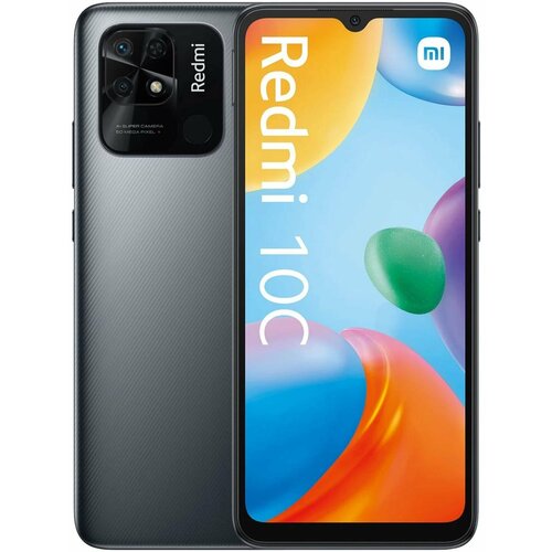 Смартфон Xiaomi Redmi 10C 4128 ГБ Global без NFC Dual nano SIM серый 17000₽