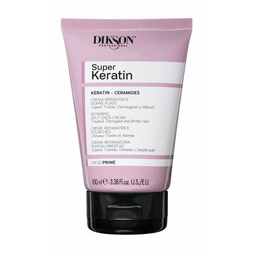 восстанавливающий крем для волос dikson super keratin 100 мл Восстанавливающий крем для поврежденных и ломких волос / Dikson Professional Super Keratin Repairing Split Ends Cream