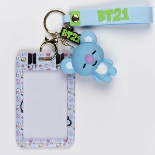 Держатель для бейджа, пропуска, карты + Брелок Коя, BT21, BTS