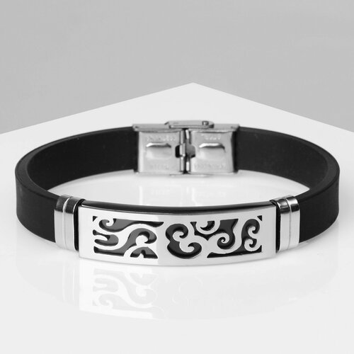 Браслет Innuendo, 1 шт., размер 22 см, серебристый, черный