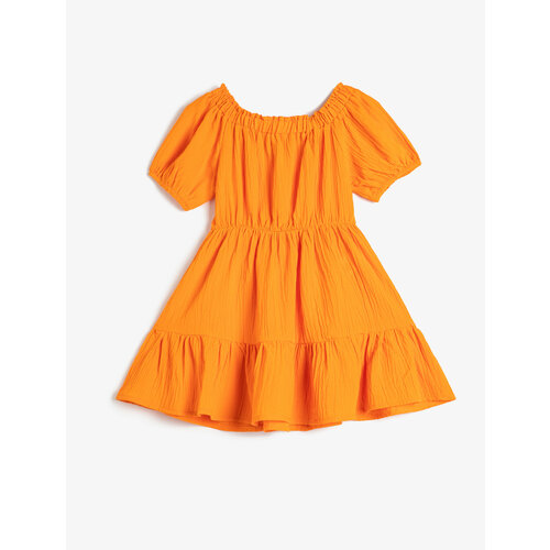 фото Платье koton, размер 7-8 лет, оранжевый
