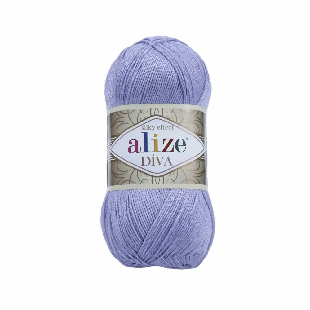 Пряжа "Diva", цвет: 158 - Сирень, 3 шт., Микрофибра 100%, 100 гр. 350 м.