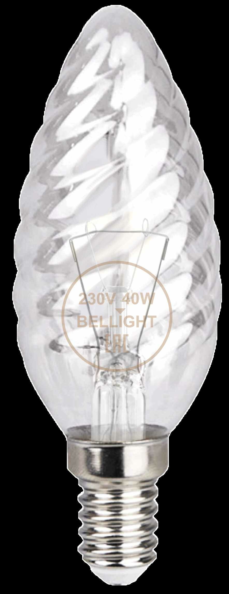 Лампа накаливания Belsvet свеча витая E14 40 Вт свет тёплый белый Bellight - фото №1