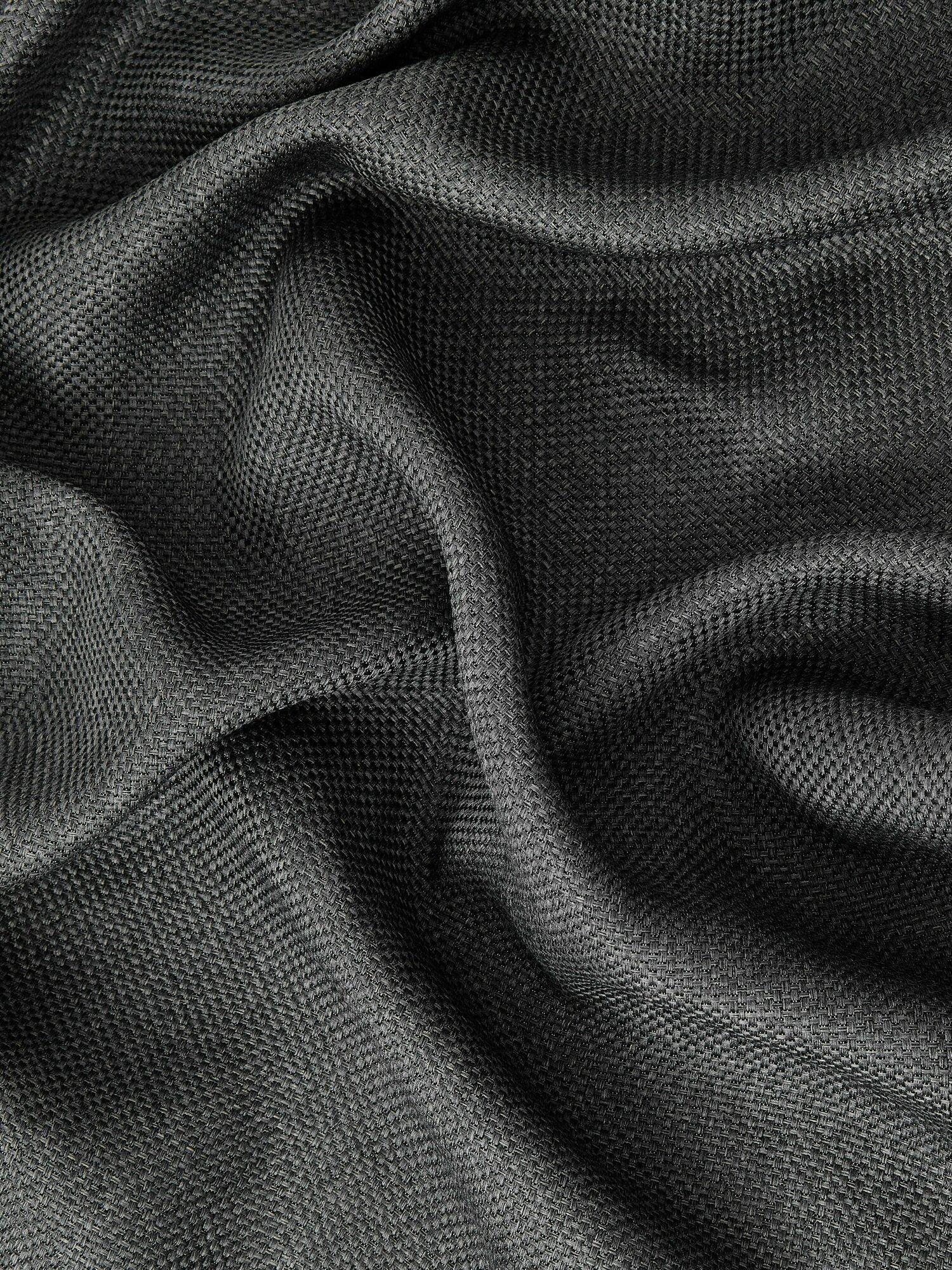 Комплект штор 2 полотна, 3 м, 300x240 см, блэкаут рогожка, темно-серые на шторной ленте — фото 1