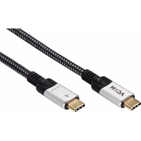 Кабель Vcom CU560-2M USB4 TypeC(M)--TypeC(M), 5K@60Hz, 8K@30Hz 40GBps, PD 240W, 2м