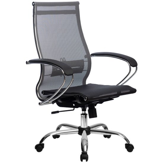 фото Кресло руководителя метта Комплект 9, Серый (основание 17833)