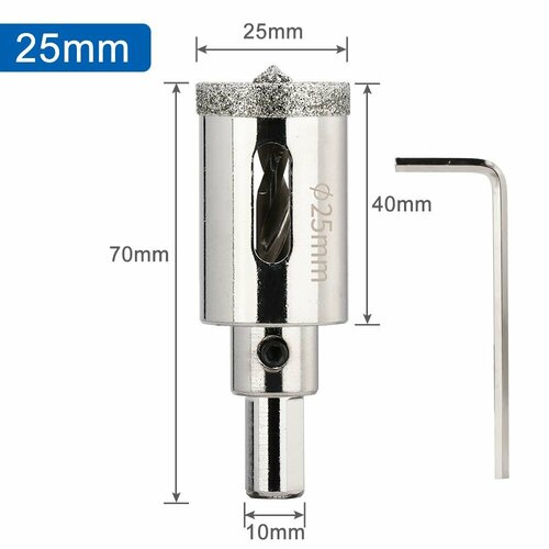 Коронка алмазная XCAN 25мм по бетону с центрирующим сверлом