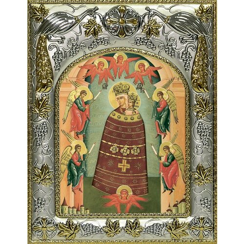 Икона Прибавление ума икона Божией Матери икона божией матери прибавление ума на доске 14 5 16 5 см