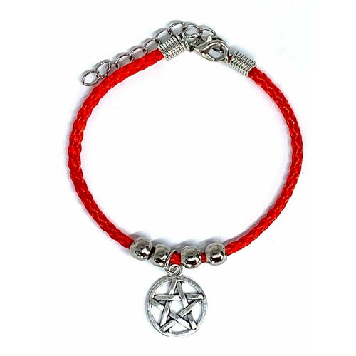 Браслет-нить Пентаграмма, размер 20 см, коричневый