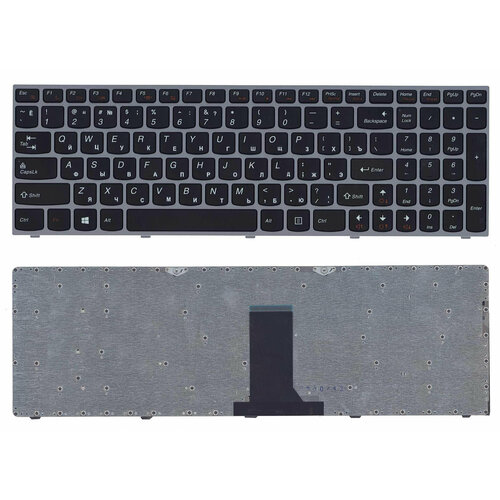 Клавиатура для ноутбука Lenovo B5400 M5400 серая рамка p/n: 25-213242, 25213242, 9Z. N8RSQ. G0R