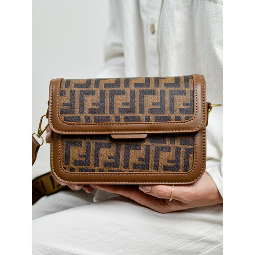 Сумка кросс-боди WoW Zina, фактура матовая, гладкая, коричневый мэт