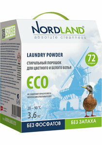 Nordland Стиральный порошок ECO 3,6 кг/72 стирки