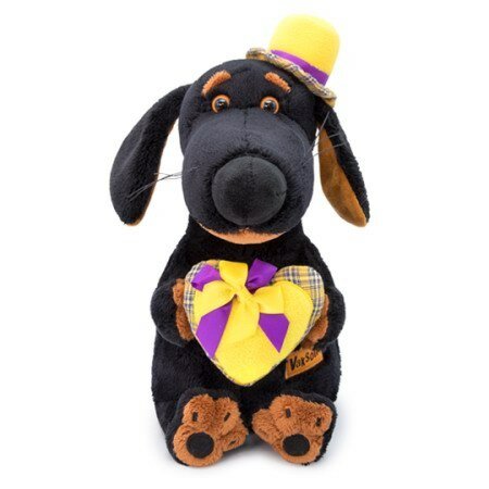 Мягкая игрушка BUDI BASA Собака Ваксон с сердцем 25 см Vaks25-023